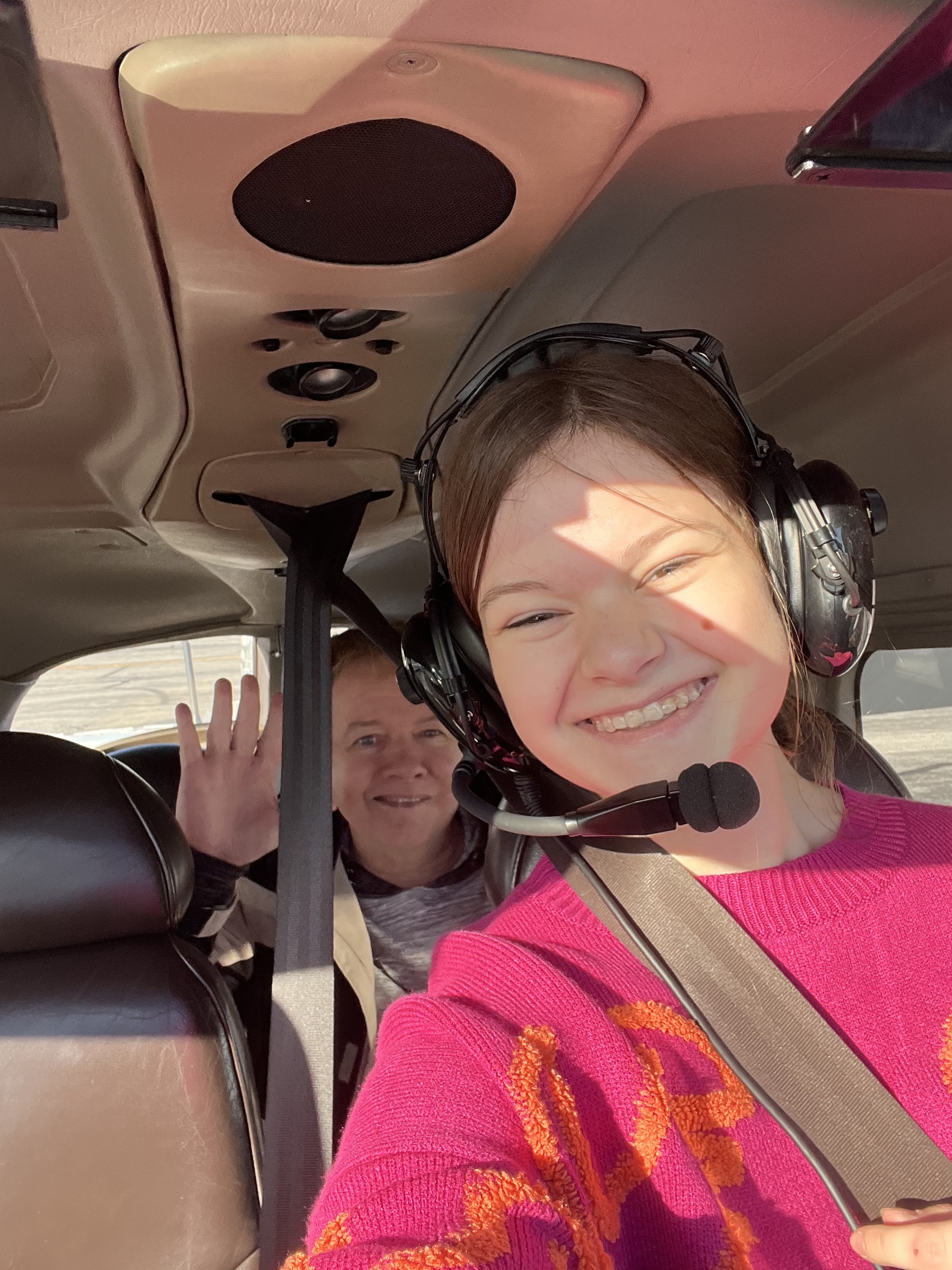 Ellie Flying with her Private Pilot's License