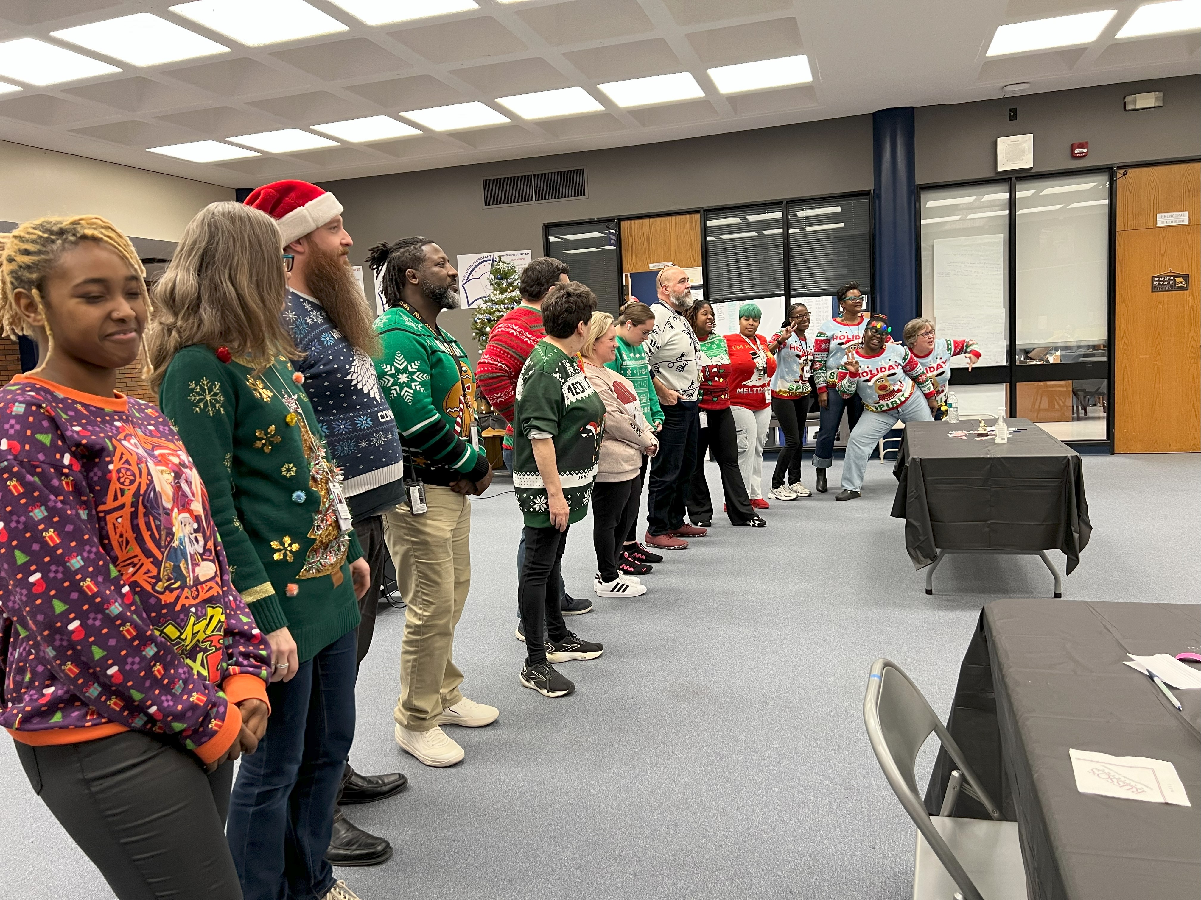 Ugly Christmas Sweater Contestants @ MNHS